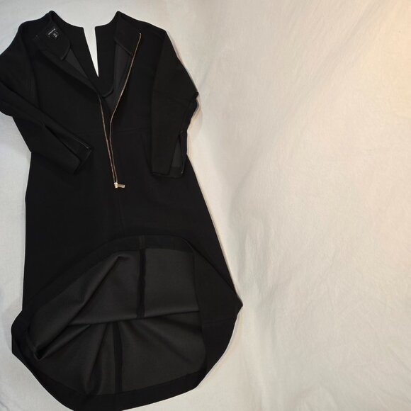 KAREN MILLEN Elevated Basic Black Structured Crepe Maxi Dress Size 8 LIKE NEW! - Picture 6 of 16